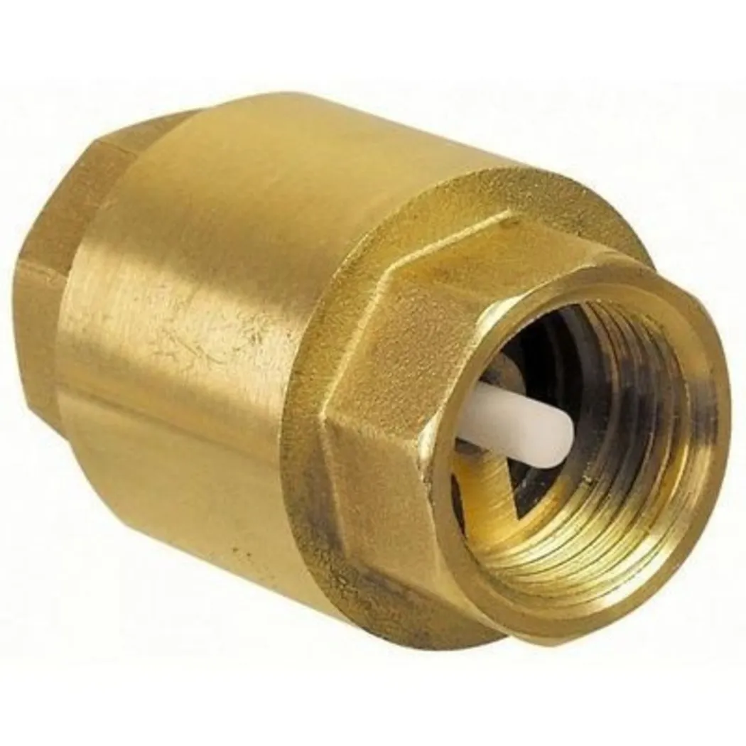 Клапан обратный латунный, SGL, Ду-100, Ру-10, муфтовый, пружинный дисковый, с пластиковым штоком ГРОЕН