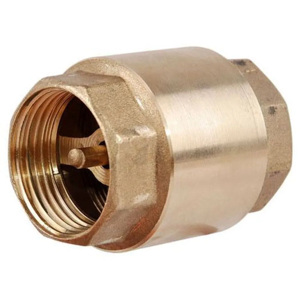 Клапан обратный латунный, SGL, Ду-20, Ру-10, муфтовый, пружинный дисковый, с металлическим штоком ГРОЕН